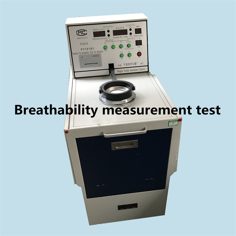 Teste de medição de respirabilidade